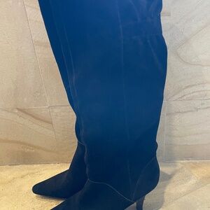 Kenneth Cole Reaction Black Suede Slouch boots.